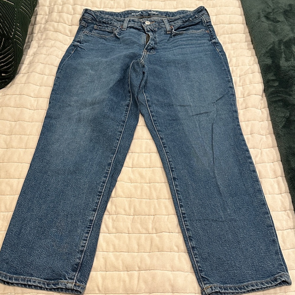 Old Navy OG Straight High Rise Women's Straight Leg Blue Jeans Ankle Length